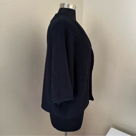 Akemi + Kin by Anthropologie Black Oversized Open Front Knit Cardigan - Picture 5 of 12
